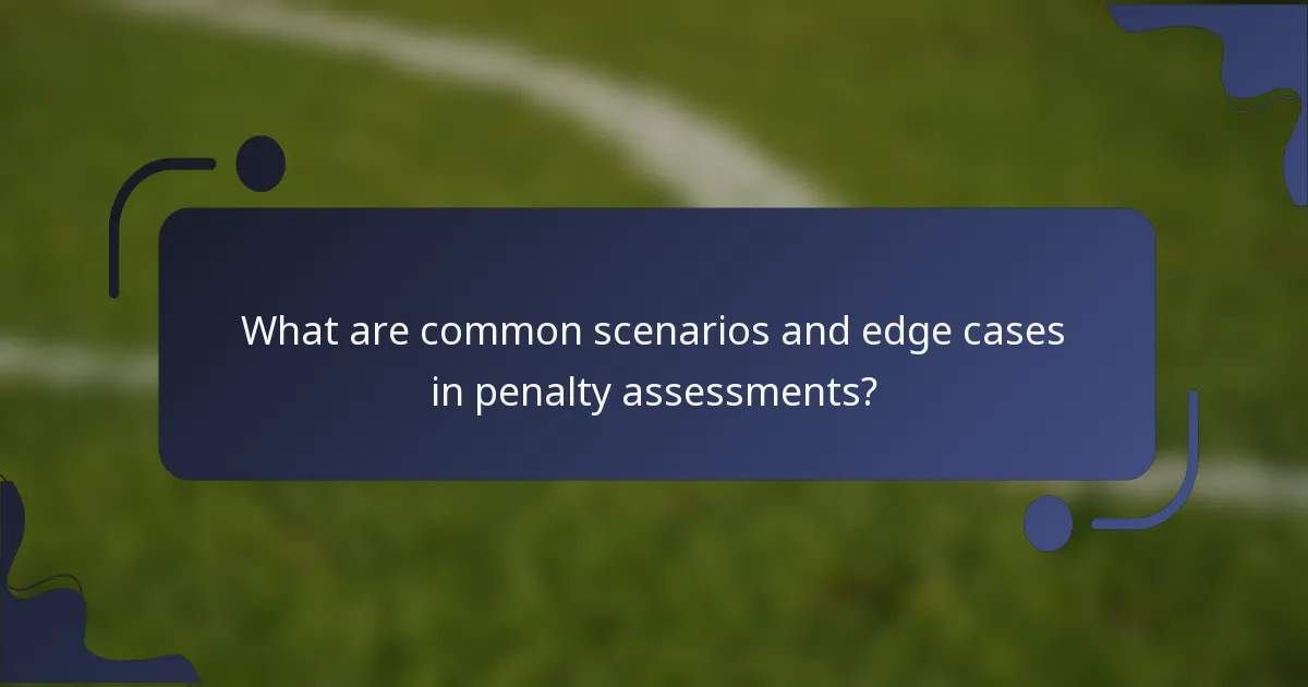 What are common scenarios and edge cases in penalty assessments?